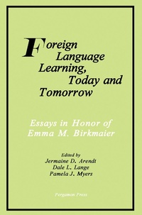 Enlarge image Cover: Foreign Language Learning, Today and Tomorrow - Elsevier