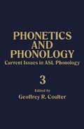 Cover: Current Issues in ASL Phonology - Academic Press