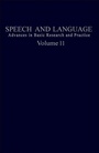 Cover: Speech and Language - Academic Press