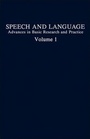 Cover: Speech and Language: v. 1 - Academic Press