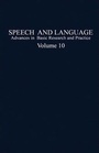 Cover: Speech and Language: v. 10 - Academic Press