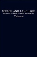 Cover: Speech and Language: v. 6 - Academic Press