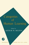Cover: Categories of Human Learning - Academic Press