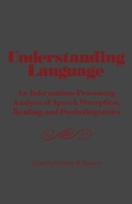 Cover: Understanding Language - Academic Press