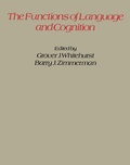 Cover: The Functions of Language and Cognition - Academic Press