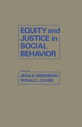 Cover: Equity and Justice in Social Behavior - Academic Press