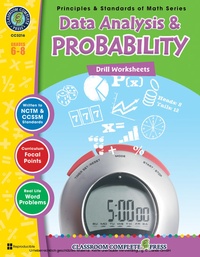Enlarge image Cover: Data Analysis & Probability - Drill Sheets - Classroom Complete Press