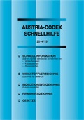 Cover: Austria-Codex Schnellhilfe 2014/15 - &Ouml;sterreichische Apotheker-Verlagsgesellschaft
