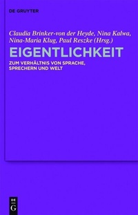 Abbildung von: Eigentlichkeit - De Gruyter