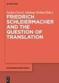 Cover: Friedrich Schleiermacher and the Question of Translation - De Gruyter