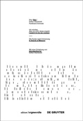 Cover: Ich m&ouml;chte, dass es mich etwas angeht / I want it to be my concern - De Gruyter
