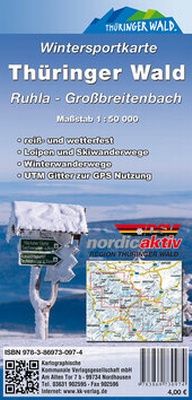 Abbildung von: Wintersportkarte Thüringer Wald - KKV