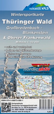 Abbildung von: Wintersportkarte Thüringer Wald - KKV