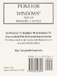 Enlarge image Cover: POM for Windows, Version 2 - Pearson