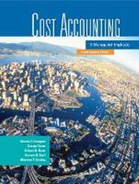 Enlarge image Cover: Cost Accounting - Prentice-Hall (Canada)