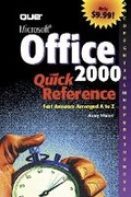 Cover: Microsoft Office 2000 Quick Reference - Que Corporation,U.S.