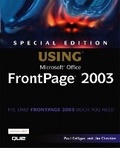 Cover: Special Edition Using Microsoft Office FrontPage 2003 - Que Corporation,U.S.