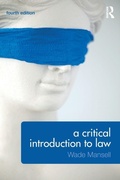 Cover: A Critical Introduction to Law - Routledge