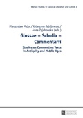 Cover: Glossae - Scholia - Commentarii - Peter Lang Verlag