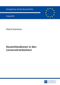 Abbildung von: Deutschlandismen in den Lernerwörterbüchern - Peter Lang Verlag