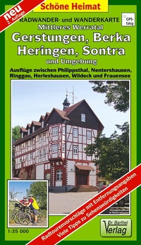 Abbildung von: Radwander- und Wanderkarte Mittleres Werratal, Gerstungen, Berka, Heringen, Sontra und Umgebung - Barthel, A