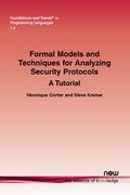 Cover: Formal Models and Techniques for Analyzing Security Protocols - now publishers Inc