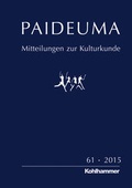 Cover: Paideuma / PAIDEUMA 61/2015 - Kohlhammer