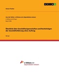 Cover: UEberblick ueber Geschaeftseigenschaften und Rechtsfolgen der Geschaeftsfuehrung ohne Auftrag - Aus der Reihe: e-fellows.net stipendiaten-wissen