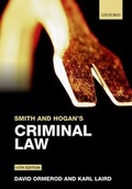 Cover: Smith and Hogan's Criminal Law - Oxford University Press