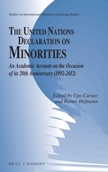 Cover: The United Nations Declaration on Minorities - Martinus Nijhoff