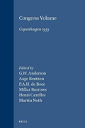 Cover: Congress Volume Copenhagen 1953 - Brill