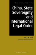 Cover: China, State Sovereignty and International Legal Order - Martinus Nijhoff