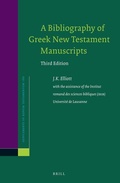 Cover: A Bibliography of Greek New Testament Manuscripts - Brill