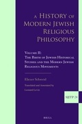 Cover: A History of Modern Jewish Religious Philosophy - Brill