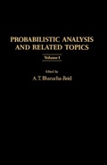 Cover: Probabilistic Analysis and Related Topics - Academic Press