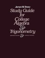 Cover: Study Guide for College Algebra and Trigonometry - Academic Press