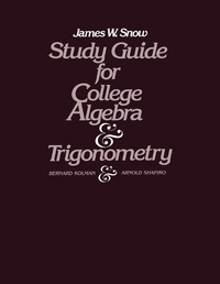 Enlarge image Cover: Study Guide for College Algebra and Trigonometry - Academic Press