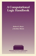 Cover: A Computational Logic Handbook - Academic Press