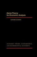 Cover: Game Theory for Economic Analysis - Academic Press