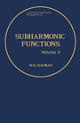 Cover: Subharmonic Functions - Academic Press