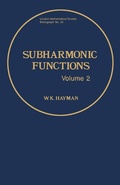 Cover: Subharmonic Functions - Academic Press