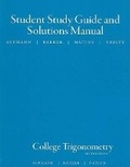 Cover: Student Solutions Manual for Aufmann/Barker/Nation's College Trigonometry, 6th - Houghton Mifflin