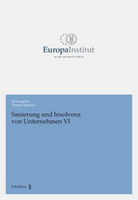 Abbildung von: Sanierung und Insolvenz von Unternehmen VI - Schulthess Juristische Medien