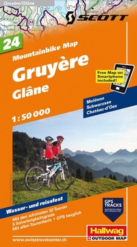 Abbildung von: Hallwag Mountainbike-Karte 24 Gruyère 1:50.000 - Hallwag Kümmerly+Frey