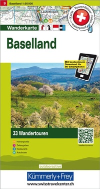 Abbildung von: Kümmerly+Frey Wandertourenkarte 9 Baselland 1:50.000 - Hallwag Kümmerly+Frey