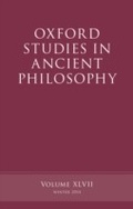 Cover: Oxford Studies in Ancient Philosophy, Volume 47 - OUP eBook