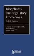 Cover: Disciplinary and Regulatory Proceedings - Jordan Publishing