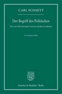 Abbildung von: Der Begriff des Politischen. - Duncker & Humblot