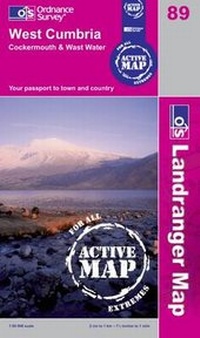 Abbildung von: West Cumbria, Cockermouth and Wast Water - Ordnance Survey