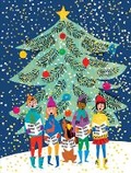 Cover: Christmas Carolers Large Embellished Holiday Notecards - Mudpuppy Press